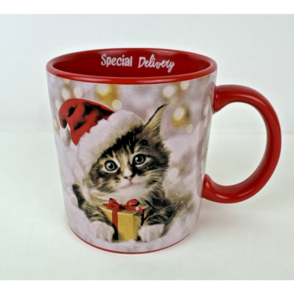 Dan Dee International cat special delivery 12 oz Ceramic Coffee Mug Kitty Purr
